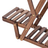 Multi Tier Wood Flower Rack Plant Stand Wood Shelves Bonsai Display Shelf Indoor