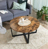 Round Industrial Coffee Table Vintage Retro Style Side End Furniture Iron Legs