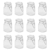 Set of 12 Hexagonal Jars Clip Top Jars Mini Jars Airtight Jars