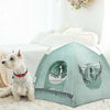 Folding Pet Tent Teepee Bed Kennel with Cushion Pad Cat Dog Puppy Cave House