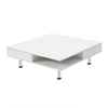 Coffee Table with 2 Storage Drawers Modern Home Living Room Table 4 Metal Legs