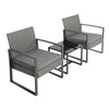 3Pcs Bistro Set Patio Garden Furniture Outdoor Indoor Table 2 Chair Rattan Style