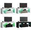 Modern 130cm High Gloss Door and Matt Body TV Unit Stand Cabinet W/ LED Lights