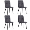 Set of 4 Dining Chairs Padded Seat Retro Metal Legs Office Kitchen Lounge Chair