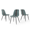 Mondeer Dining Chairs Set 2/4/6 Fabric Upholstered Seat Metal Legs Dining Room