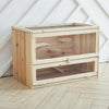 Wooden Hamster Cage Mice Rodents Hutch Small Animal Playing Runing House 2 Level