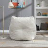 Cord Beanbag Sofa with Tufted Memory Foam filling Bean Bag Chair Armchair White
