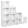 Cube, 2, 3 or 4 Tier Wooden Bookcase Shelving Display Storage Shelf Unit Wood