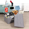 Folding Ottoman Storage Box Pouffe Seat Stool Home Chair Footstool Storage Bench