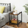 HOOBRO Side Table Sofa Table with Removable Tray Snack Tray Table Industrial