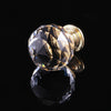 4XCrystal Diamond Glass Door Knobs Cupboard Drawer Furniture Handle Cabinet Gold