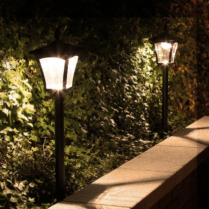 1.2m Solar Power Outdoor LED Security Lamp Post Light | Garden Path Driveway