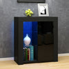 Modern Cabinet Cupboard sideboard - Matt Body and High Gloss Doors + LED Light