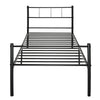 Single Double Bed Metal Frame 3ft 4ft6 Bedroom Furniture with Sprung Mattress