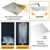UK Shower Head Large Bath Square Head Waterfall Chrome Rainfall Overhead Kit Set