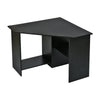 Black/ White Corner Computer Desk PC Laptop Table Book Shelves Home Study Office