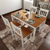 DINING TABLE AND 4 CHAIRS SET QUALITY SOLID WOODEN HOME HONEY WHITE PINE COLOUR