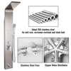 5 In1 Shower Column Tower Panel With Twin Heads Curved Design High-end Waterfall