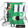 Photography Studio Continuous Lighting Kit Umbrella Background Support Backdrops