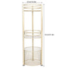 Metal Shower Caddy Corner Shelf Bathroom Rack Mesh 3 Baskets Storage Unit Stand
