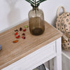 White Console Table Hallway Side Desk w/ Drawer 2 Shelves Worktop Retro Elegant