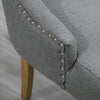 set of 2 Dining Chair Accent Chair Button Tufted Fabric Upholstered Grey Kitchen