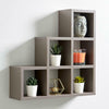 Grey Wall Mounted 3-2-1 Step Style Storage Cube Bookcase Wooden Display Unit