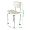 Adjustable Height Elderly Bath Tub Shower Chair Bench Stool Seat Safety Aid