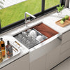 30" Top Mount Farmhouse Kitchen Sink Single Bowl Basin 304 Stainless Steel