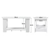 Wooden Coffee Table 2 Tier Living Room Table With Storage Shelf Modern Furniture