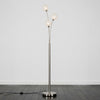 Modern Floor Lamp Light 3 Way Brushed Chrome Lighting Wire Globe Shades LED Bulb