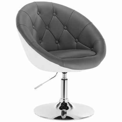 1xBar Stools Bar Chairs for Kitchen Bar Stools with leather Swivel Gas grey