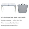 4FT FOLDING CAMPING TABLE ALUMINIUM PICNIC PORTABLE ADJUSTABLE PARTY BBQ OUTDOOR