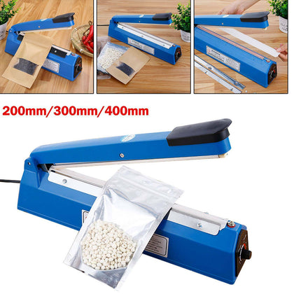 Impulse Heat Sealer Plastic Bag Film Sealing Machine Metal ABS 200mm 300mm 400mm