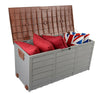 OUTDOOR GARDEN PLASTIC STORAGE SEAT UTILITY CHEST CUSHION SHED BOX TOOLS