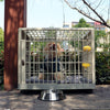 97CM Dog Cage Puppy Pet Crate Travel Carrier Small Medium Large Kennel W/Wheel