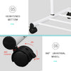 Metal Clothes Hanging Rail Coat Shoe Stand Rack Heavy Duty Shelf With Wheels