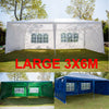 Large 3x6m Gazebo Marquee Canopy Outdoor Patio Garden Wedding Party Tent 4 Sides