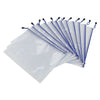 12pcs A4 Paper Zip Document Bag File Folder Archive Zipped Storage Pouch Wallet