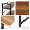 Wooden Computer Desk With Shelves Laptop Study Pc Table Home Office Corner Desk