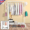 Clothes Garment Rail Rack Hanging Display Stand Shoes Storage Shelves Heavy Duty