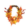 LED Light Hanging Autumn Wreath Pumpkin Maple Leaf Hanging Garland Door Decor UK