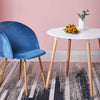 1 x Modern Velvet Dining Chair Make-up Chair Kitchen Office Lounge Armchair Blue