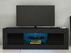 Modern 125cm TV Unit Cabinets Stand Bench High Gloss 2 Doors with FREE RGB LED