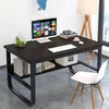 Home Office Computer Desk Study PC Writing Gaming Table Workstation Wooden Black