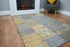 Grey Ochre Gold Rugs Mat Large Small Living Room Floor Carpet Hallway Runner UK