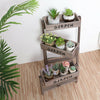 Pastoral Plant Pot Stand Folding Flower Display Rack Holder 3 Tier Vintage Style