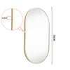 70cm Arched Mirror Industrial Wall Mount Vanity Makeup Bathroom Metal Gold Frame