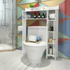 Over-The-Toilet Bathroom Storage Cabinet Washing Machine Rack W/ Paper Holder