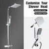 Thermostatic Shower Kit Twin Set Rainfall Chrome Riser Square Rail Head Bathroom